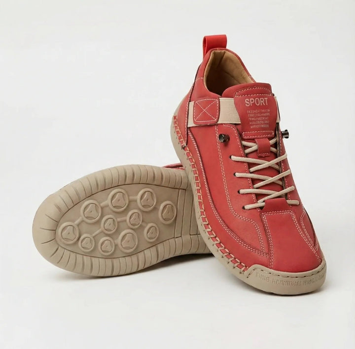 Nora comfort walking shoes in red