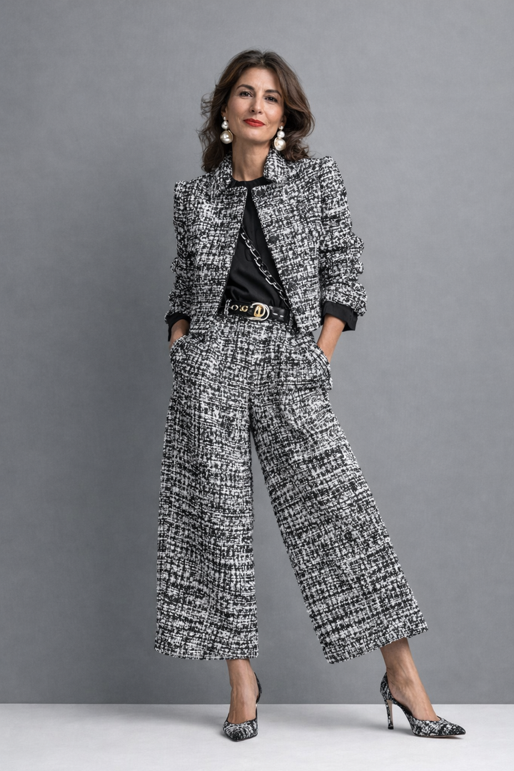 Olivia tailored blazer set in black