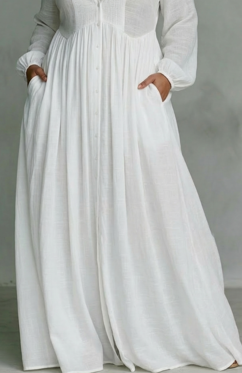 Cordelia | Elegant Button-Down Maxi Dress
