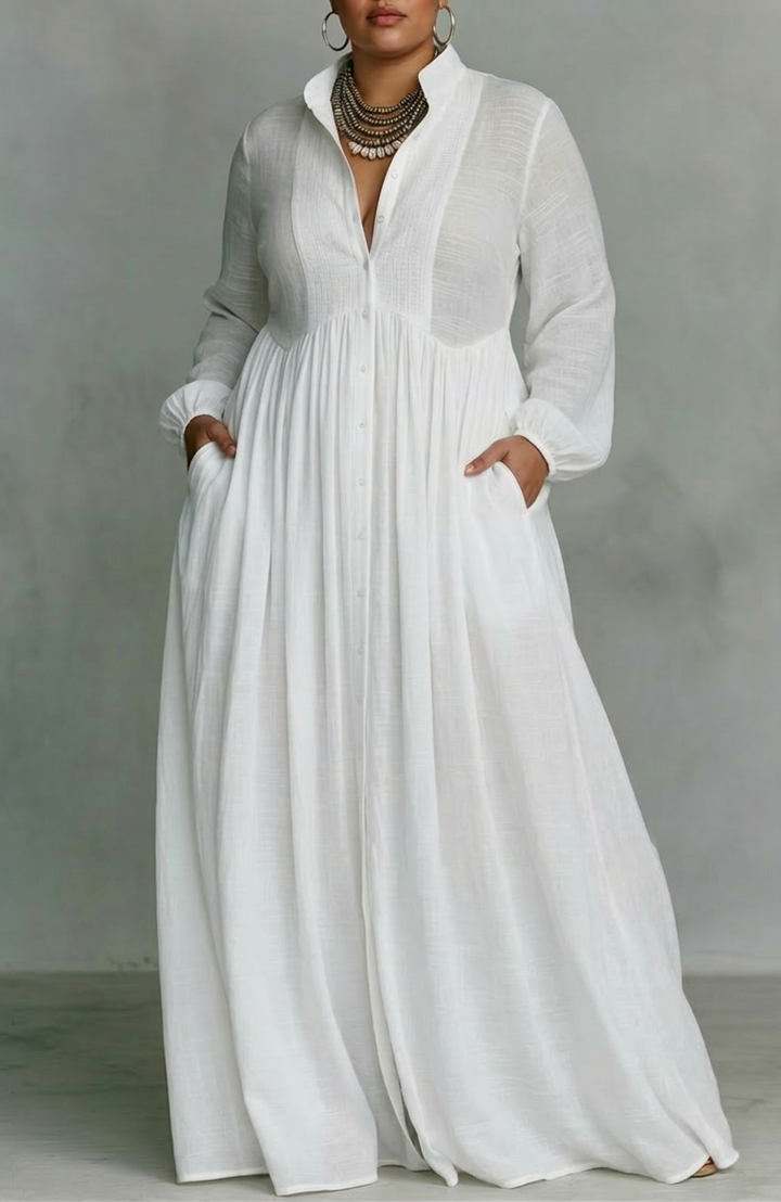 Cordelia | Elegant Button-Down Maxi Dress