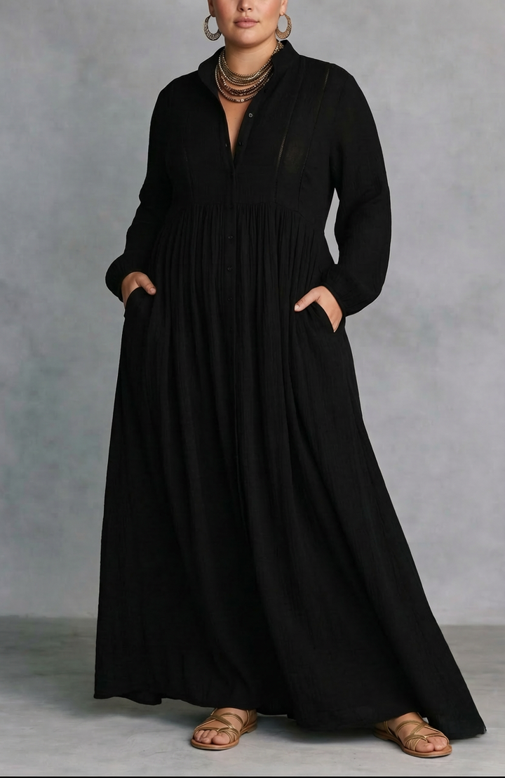 Cordelia | Elegant Button-Down Maxi Dress