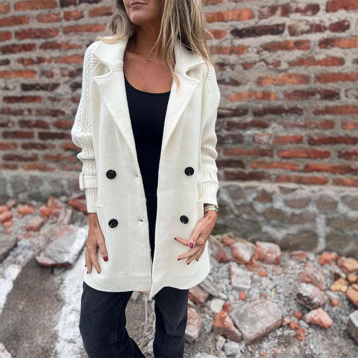 Isola | Women's Mid-Length Double-Breasted Coat with Sleek Design