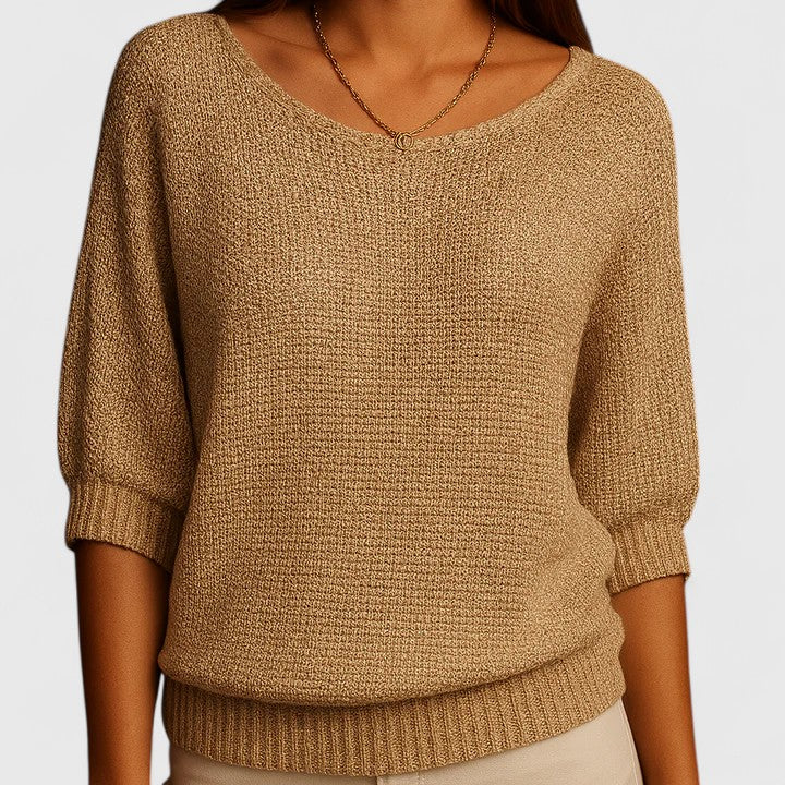 Marianne | Women's Soft Knit Pullover with Subtle Tailored Waist