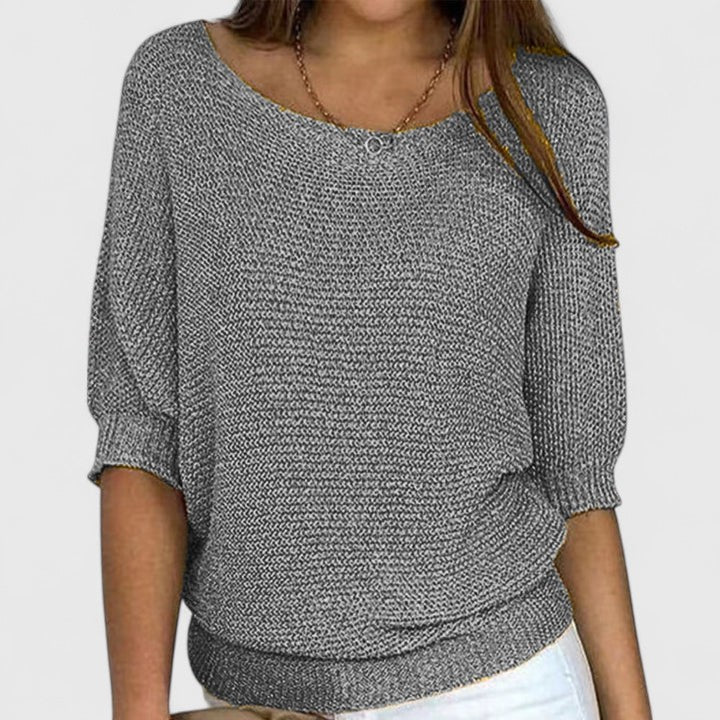 Marianne | Women's Soft Knit Pullover with Subtle Tailored Waist