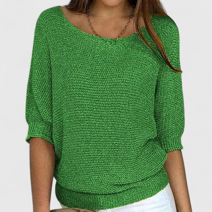 Marianne | Women's Soft Knit Pullover with Subtle Tailored Waist